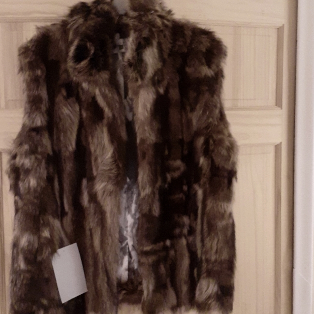 BERGAMA FINE FURS GENIUE REAL RACCOON VEST 3X NWT